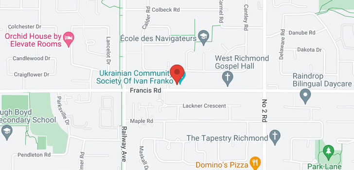 map of 5291 FRANCIS ROAD